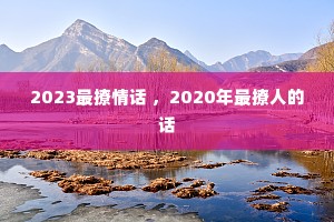2023�����黰 ��2020�������˵Ļ�