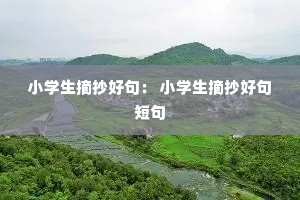 小学生摘抄好句: 小学生摘抄好句短句 小学生摘抄好句: 小学生摘抄好句短句