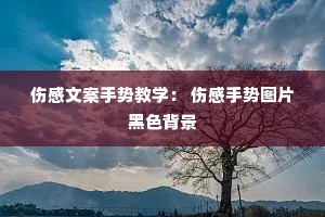 伤感文案手势教学: 伤感手势图片黑色背景 伤感文案手势教学: 伤感手势图片黑色背景
