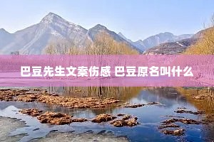 巴豆先生文案伤感 巴豆原名叫什么 巴豆先生文案伤感 巴豆原名叫什么