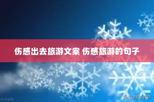 伤感出去旅游文案 伤感旅游的句子 伤感出去旅游文案 伤感旅游的句子
