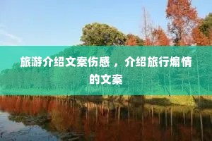 旅游介绍文案伤感 ,介绍旅行煽情的文案 旅游介绍文案伤感 ,介绍旅行煽情的文案