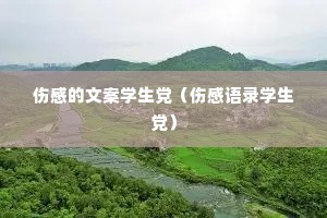 伤感的文案学生党(伤感语录学生党) 伤感的文案学生党(伤感语录学生党)