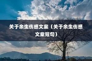 关于余生伤感文案(关于余生伤感文案短句) 关于余生伤感文案(关于余生伤感文案短句)