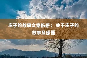 庄子的故事文案伤感: 关于庄子的故事及感悟 庄子的故事文案伤感: 关于庄子的故事及感悟