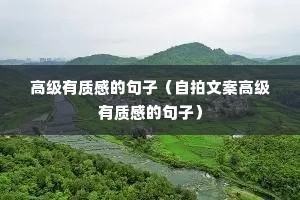 高级有质感的句子(自拍文案高级有质感的句子) 高级有质感的句子(自拍文案高级有质感的句子)
