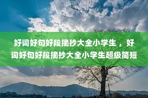 好词好句好段摘抄大全小学生 ,好词好句好段摘抄大全小学生超级简短 好词好句好段摘抄大全小学生 ,好词好句好段摘抄大全小学生超级简短