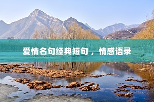 爱情名句经典短句 ,情感语录 爱情名句经典短句 ,情感语录