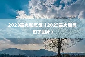 2023最火励志句(2023最火励志句子图片) 2023最火励志句(2023最火励志句子图片)